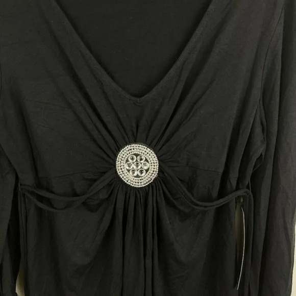 Daisy Fuentes Women 3/4 Sleeve V- Neck Blouses Size PM - Picture 6 of 8